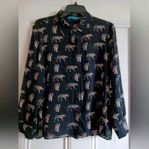 Alice and Olivia Silk Tiger Blouse HTF